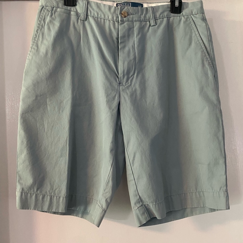 Ralph Lauren Men's Mint Green Flat Front Shorts